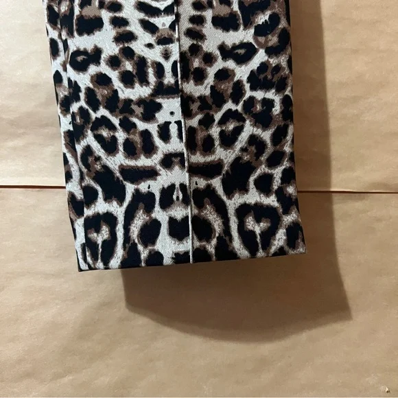 Veronica Beard | Lago Trouser Pants Tailored Pintuck Leopard Print Size 10 - Picture 7 of 12